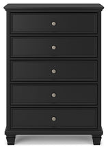 Load image into Gallery viewer, Lanolee Full Panel Bed with Mirrored Dresser and Chest
