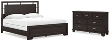 Load image into Gallery viewer, Covetown King Panel Bed with Dresser
