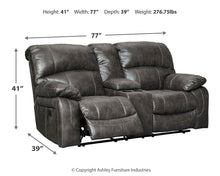 Load image into Gallery viewer, Dunwell PWR REC Loveseat/CON/ADJ HDRST
