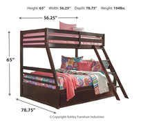 Load image into Gallery viewer, Halanton Twin over Twin Bunk Bed with 1 Large Storage Drawer
