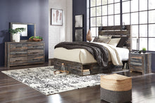 Load image into Gallery viewer, Drystan King Panel Bed with 4 Storage Drawers with Mirrored Dresser, Chest and 2 Nightstands
