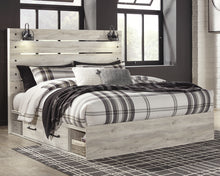 Load image into Gallery viewer, Cambeck King Panel Bed with 2 Storage Drawers with Mirrored Dresser, Chest and Nightstand
