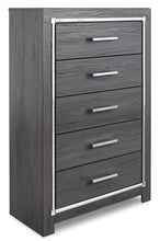Load image into Gallery viewer, Lodanna King/California King Upholstered Panel Headboard with Mirrored Dresser, Chest and 2 Nightstands
