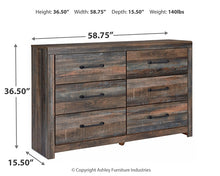 Load image into Gallery viewer, Drystan King Panel Bed with 4 Storage Drawers with Dresser
