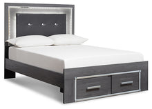 Load image into Gallery viewer, Lodanna King Panel Bed with 2 Storage Drawers with Dresser
