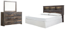 Load image into Gallery viewer, Drystan King/California King Bookcase Headboard with Mirrored Dresser
