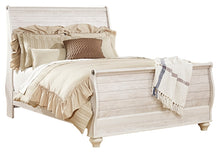 Load image into Gallery viewer, Willowton  Sleigh Bed With Mirrored Dresser
