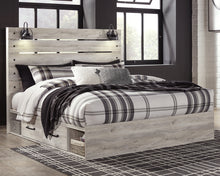 Load image into Gallery viewer, Cambeck  Panel Bed With 4 Storage Drawers With Mirrored Dresser
