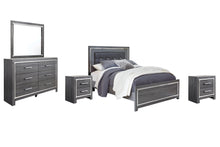 Load image into Gallery viewer, Lodanna Queen Panel Bed with Mirrored Dresser and 2 Nightstands

