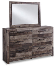 Load image into Gallery viewer, Derekson King Panel Headboard with Mirrored Dresser
