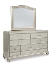 Load image into Gallery viewer, Coralayne King Upholstered Bed with Mirrored Dresser and Chest
