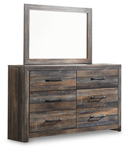 Load image into Gallery viewer, Drystan King Bookcase Bed with 4 Storage Drawers with Mirrored Dresser
