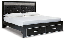 Load image into Gallery viewer, Kaydell King Upholstered Panel Storage Platform Bed with Mirrored Dresser, Chest and Nightstand
