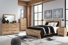 Load image into Gallery viewer, Hyanna Queen Panel Bed with Mirrored Dresser and 2 Nightstands
