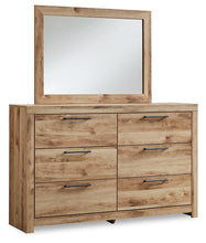 Load image into Gallery viewer, Hyanna Full Panel Headboard with Mirrored Dresser, Chest and 2 Nightstands
