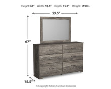 Load image into Gallery viewer, Ralinksi Twin Panel Bed with Mirrored Dresser
